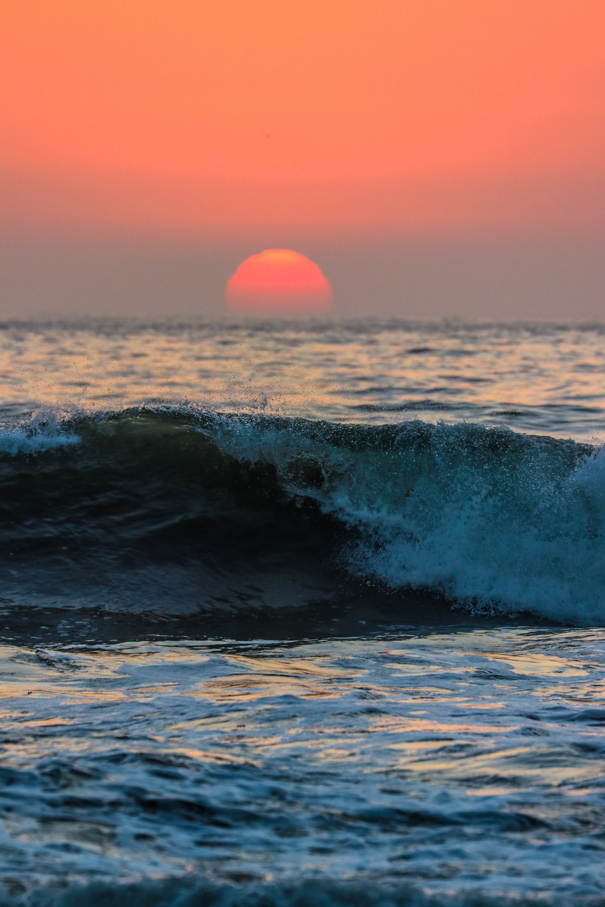 Ocean Sunset Wave